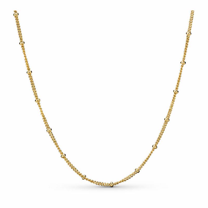 Pandora Shine™ Beaded Necklace NZ Sale, 18ct Gold Plated (837502-VZK)